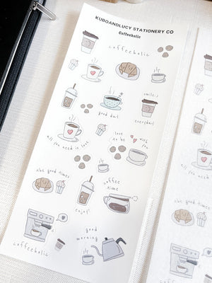 Kuboandlucy Stationery Co. Sticker Sheet - Coffeeholic
