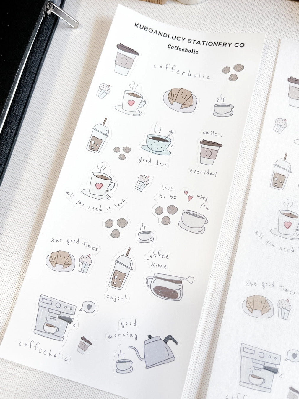 Kuboandlucy Stationery Co. Sticker Sheet - Coffeeholic