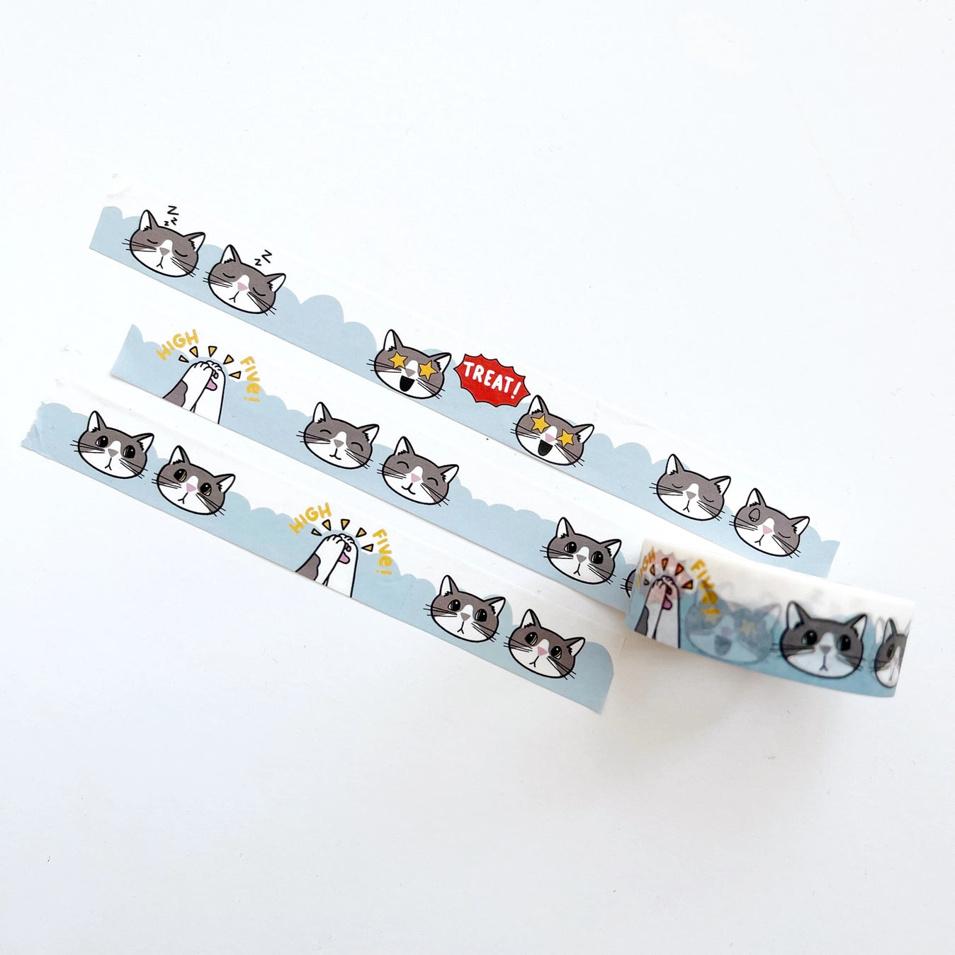 Calliope Pencil Factory - Washi tape - 15mm Chips & Potato Kitty