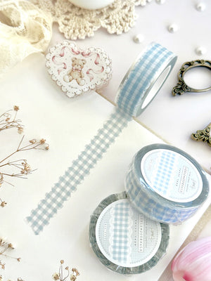 Leelajournals Washi Tape - Scalloped Plaid Die Cut