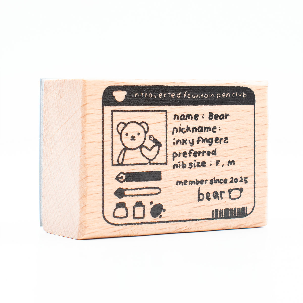 Bloom Paper Studio Wooden Stamp - IFPC ID