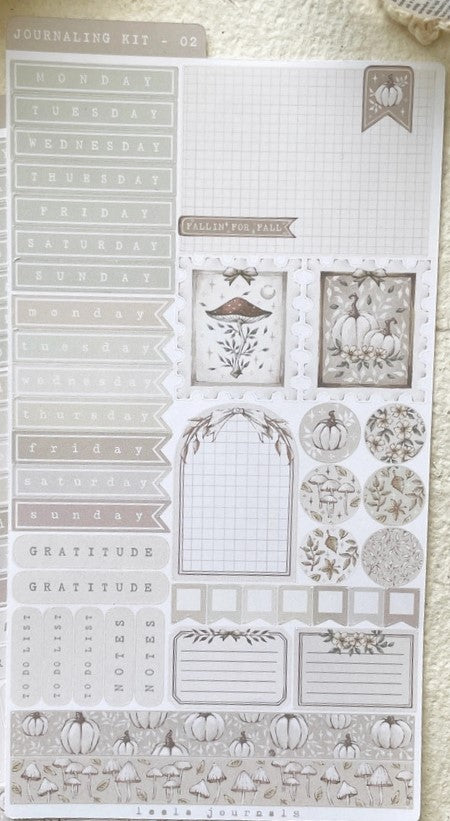 Leelajournals Journaling Sticker Sheet - Fall