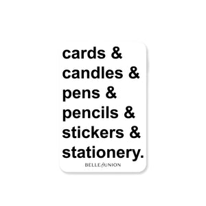 Belle & Union - My Favorite Things Sticker