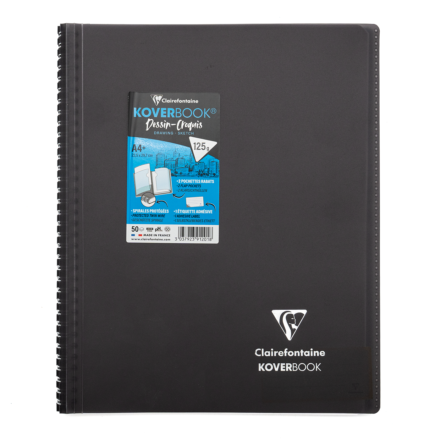 Clairefontaine  A4+ Side Wirebound Sketch Notebook