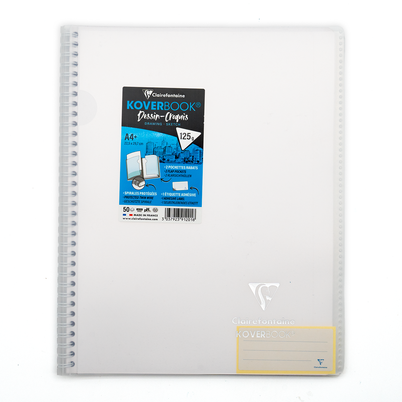 Clairefontaine  A4+ Side Wirebound Sketch Notebook