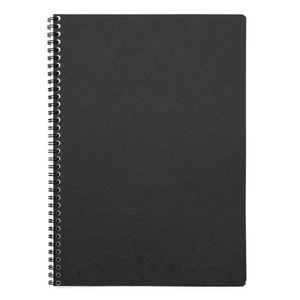 Clairefontaine Basics - A4 Side Wirebound Notebook- Black, Lined