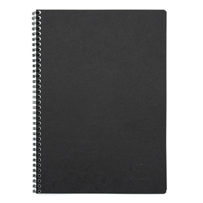 Clairefontaine Basics - A4 Side Wirebound Notebook- Black, Lined