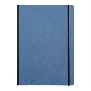 Clairefontaine Basics - A4 Side Clothbound Notebook- Blue, Lined