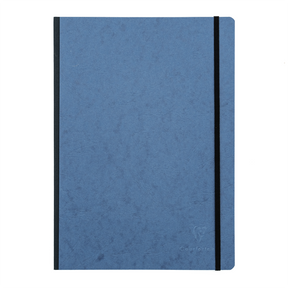Clairefontaine Basics - A4 Side Clothbound Notebook- Blue, Lined