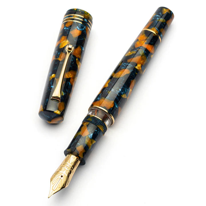 Leonardo Momento Zero Grande 2.0 Crepuscolo Marino Gold #8 nib