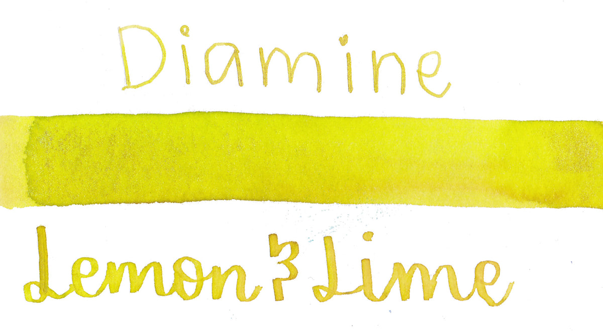 Diamine Black Edition - Lemon & Lime Shimmer Ink