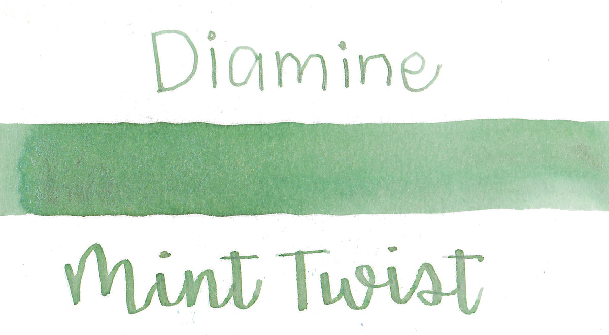 Diamine Black Edition - Mint Twist Shimmer Ink