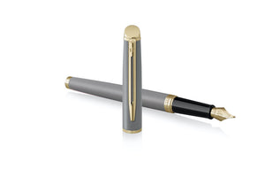 Waterman Hémisphère Fountain Pen - Stone Grey with Gold Trim