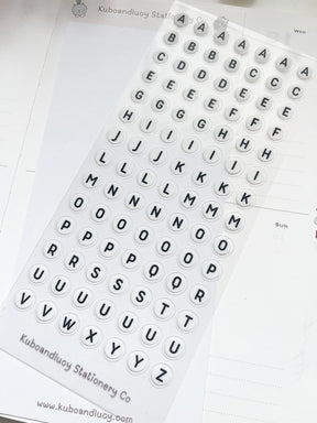 Kuboandlucy Stationery Co. Sticker Sheet - Friendship Beads Letter