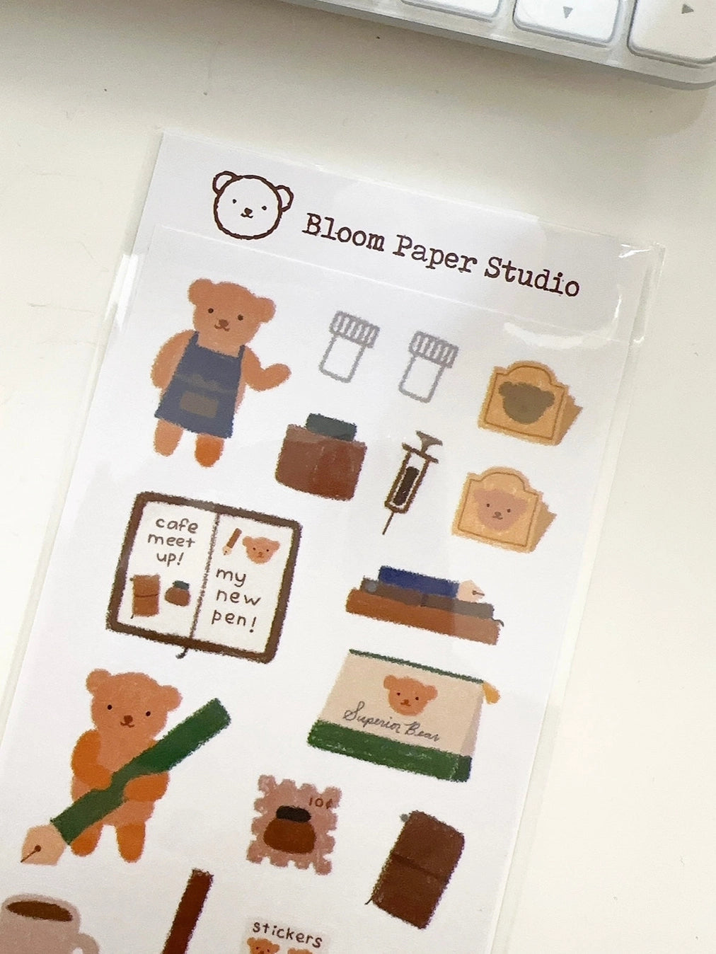 Bloom Paper Studio Sticker - Bear's Stationery Planner Journal