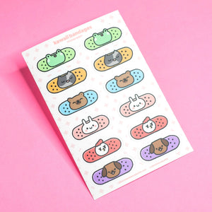 Robot Dance Battle - Kawaii Bandages Sticker Sheet