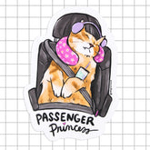 Amy Hartelust Art & Illustration - Vinyl Sticker - Passenger Princess