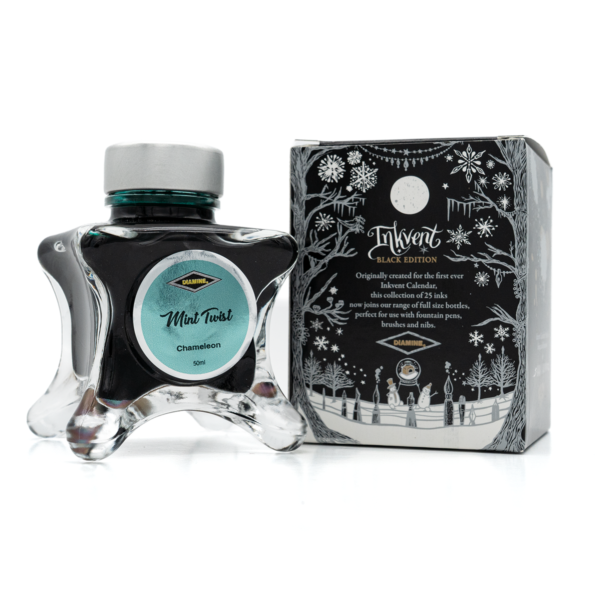 Diamine Black Edition - Mint Twist Shimmer Ink