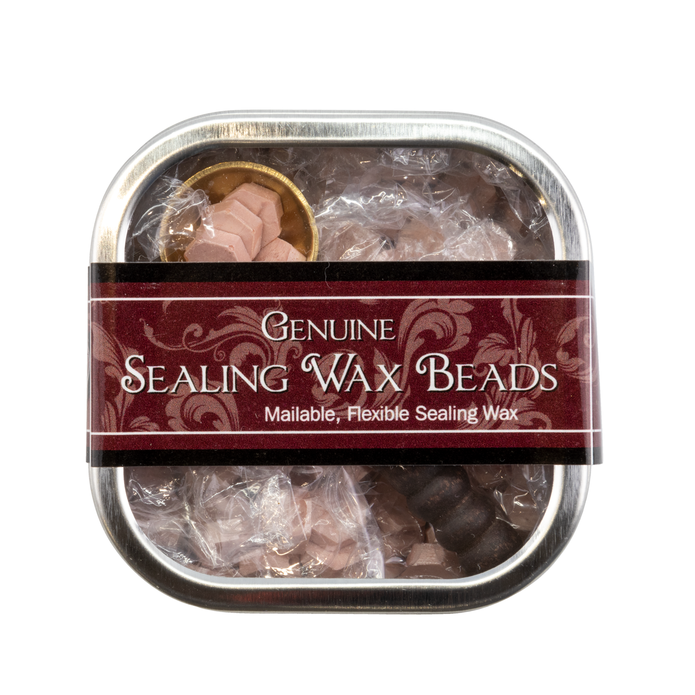 Freund Mayer Sealing Wax Beads in Tin with Spoon