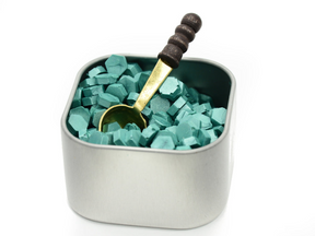 Freund Mayer Sealing Wax Beads in Tin with Spoon