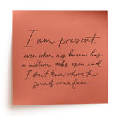 Belle & Union - I Am Present Modern Affirmation Post It Sticker