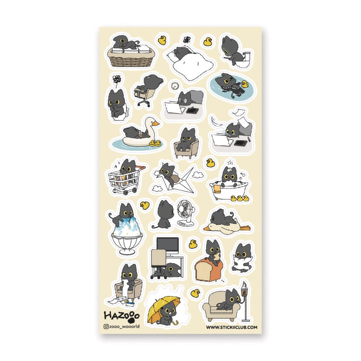 STICKII Sticker Sheet - World of Cats
