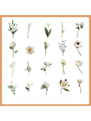 Oria & Co. - Stickers - White Rose and Botanical Fowers