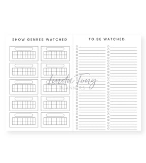 Linda Tong Planners - Tv + Movie Journal Pink