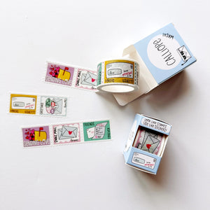 Calliope Pencil Factory - Washi tape - 25mm Send Snail Mail Stamp Washi Tape