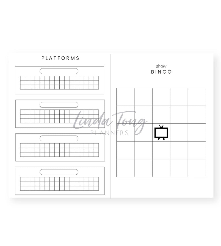 Linda Tong Planners - Tv + Movie Journal Pink