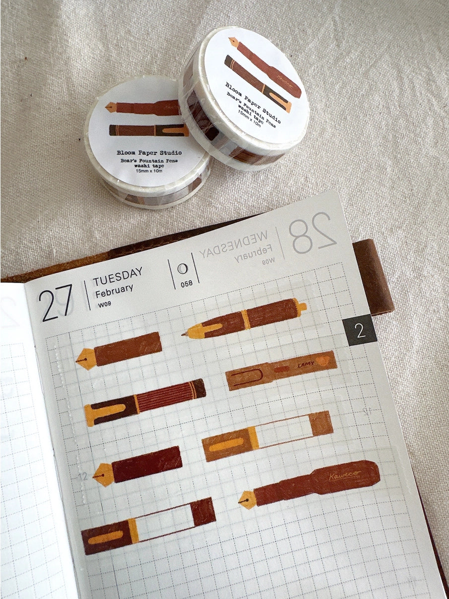 Bloom Paper Studio Washi Tape - Bear's Fountain Pens