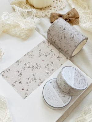 Leelajournals Washi Tape - Peach Roses on Gray