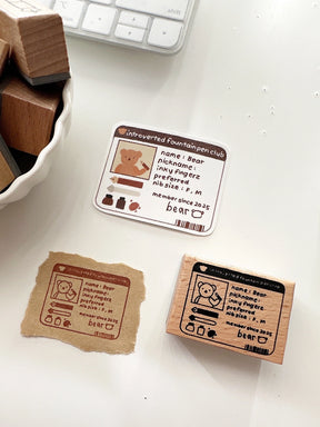 Bloom Paper Studio Wooden Stamp - IFPC ID