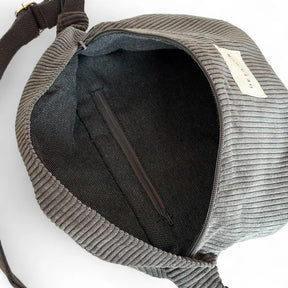 De La Mur Line US Inc. - Corduroy Fanny Pack - Charcoal Gray