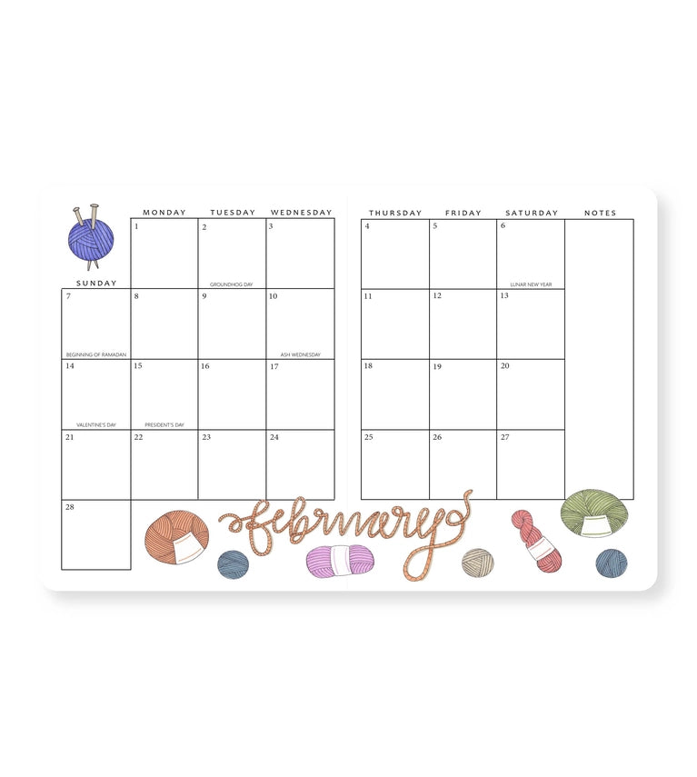 Linda Tong Planners - 2027 Monthly Planner - Cherry Blossom