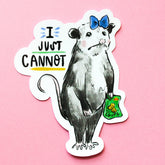 Amy Hartelust Art & Illustration - Vinyl Sticker - Just Cannot Possom