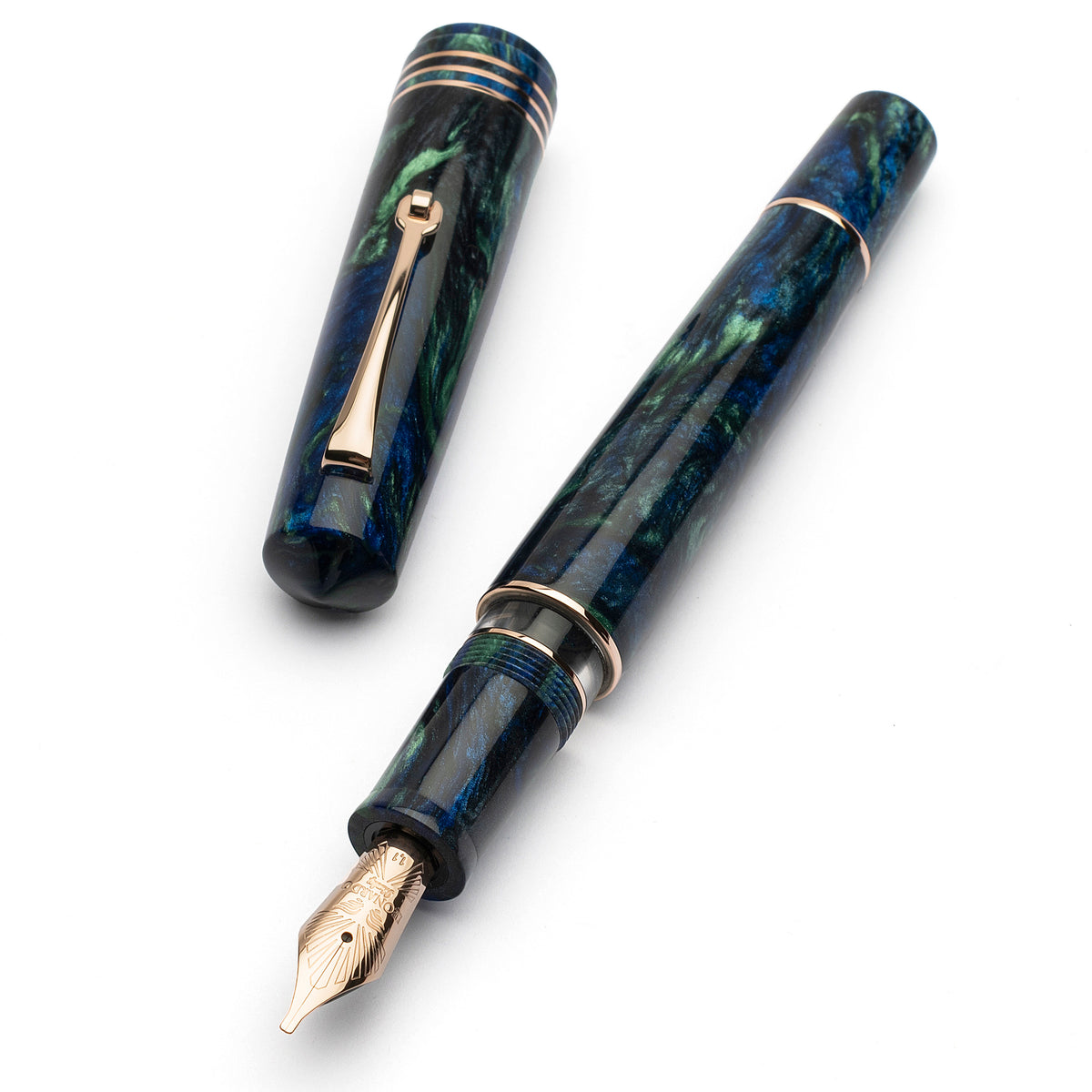 Leonardo Momento Zero Grande 2.0 - Fiordaliso Blue | The Power of Flower in Rose  Gold Trim