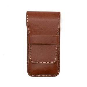 Galen Leather Co. Flap Pen Case for 3 Pens - Brown