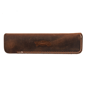 Galen Leather Co. Leather Single Pen Sleeve - Crazy Horse Havana Brown