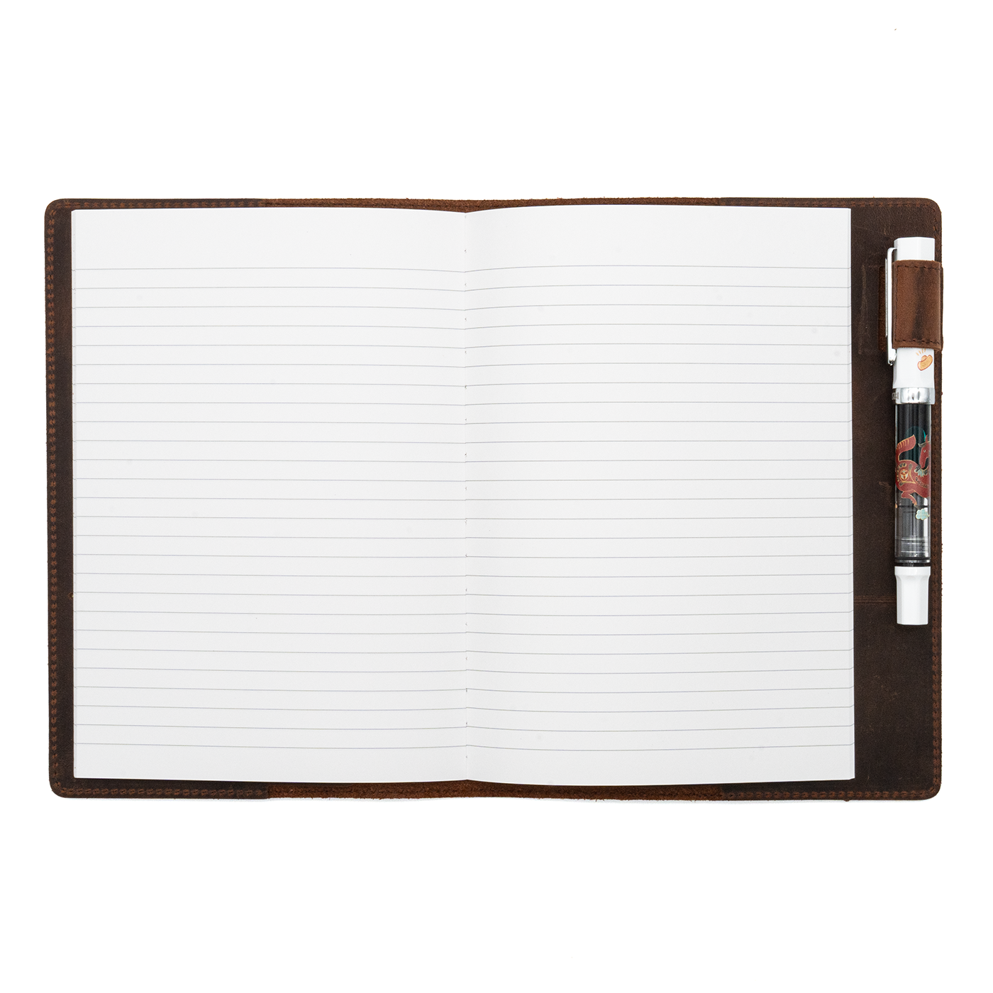 Galen Leather Co. Leather Slim A5 Notebook /Planner Cover- Havana Brown