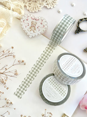 Leelajournals Washi Tape - Scalloped Plaid Die Cut