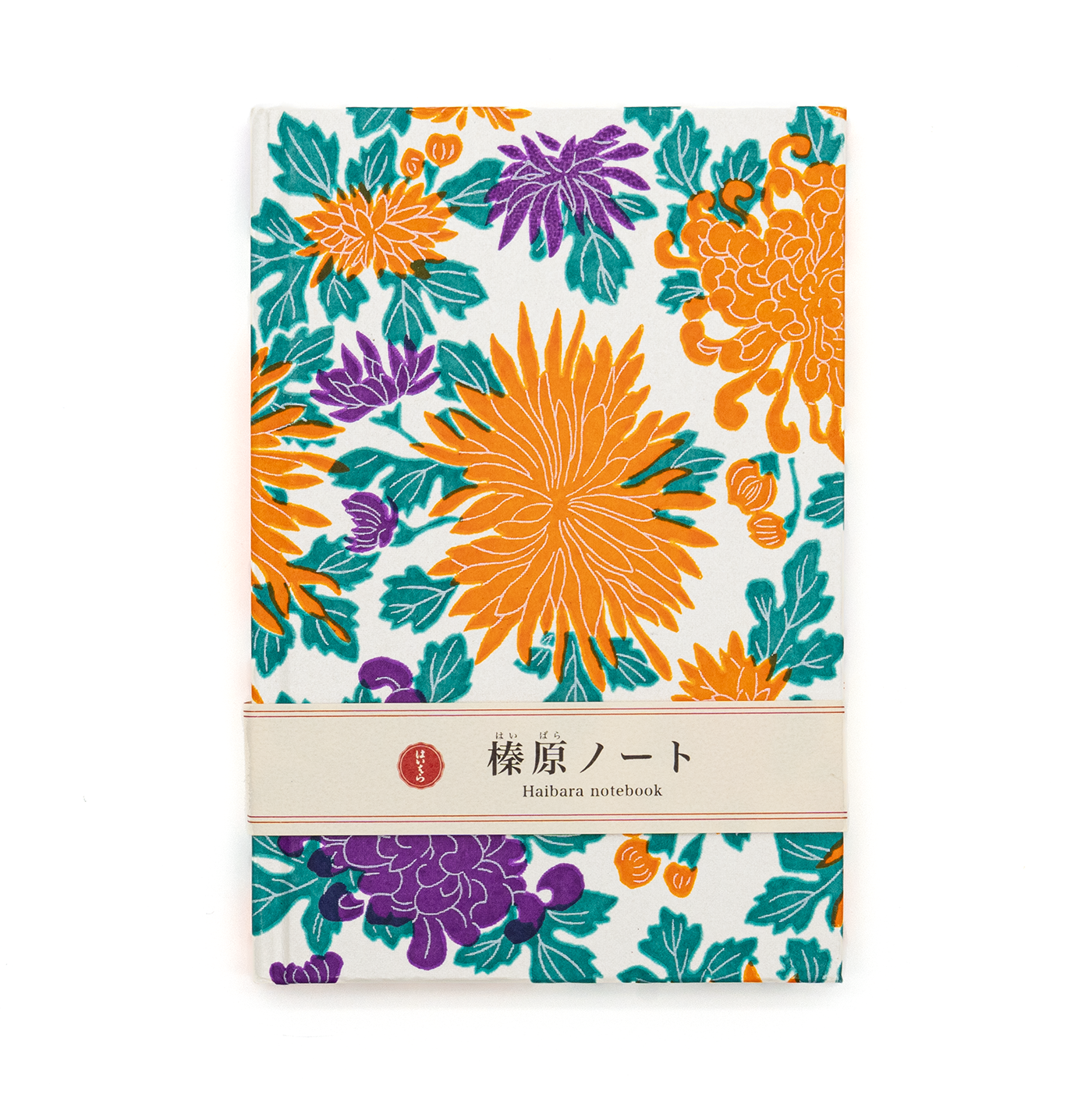Haibara Chiyogami Notebook - Large Chrysanthemum