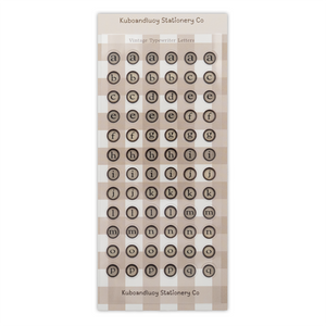 Kuboandlucy Stationery Co. Sticker Sheet - Vintage Typewriter Letter