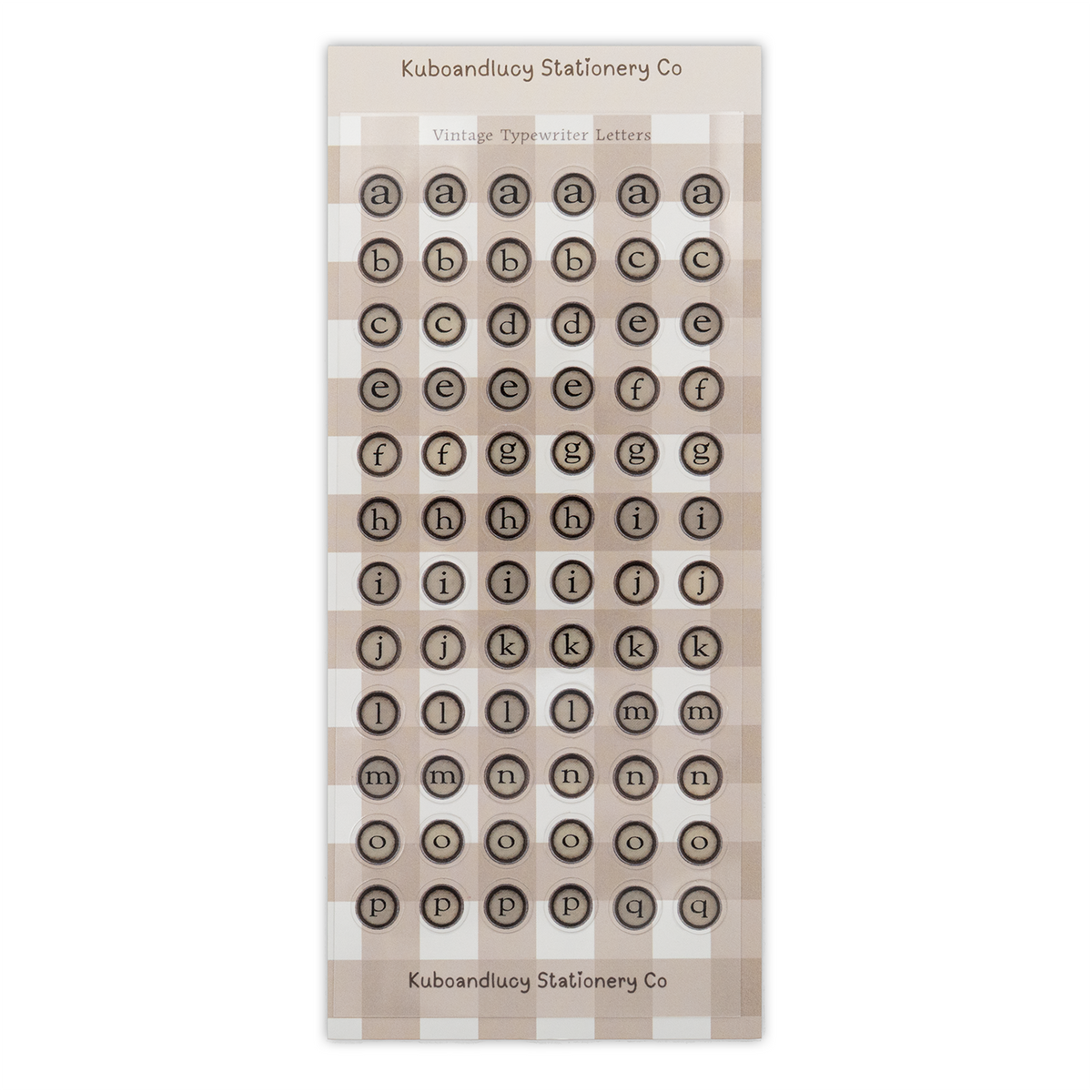 Kuboandlucy Stationery Co. Sticker Sheet - Vintage Typewriter Letter