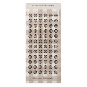 Kuboandlucy Stationery Co. Sticker Sheet - Vintage Typewriter Letter