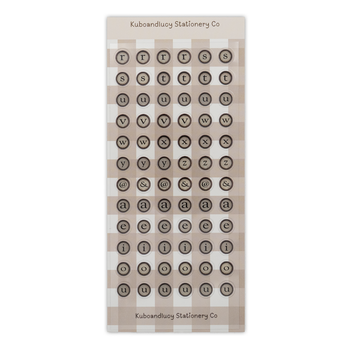 Kuboandlucy Stationery Co. Sticker Sheet - Vintage Typewriter Letter