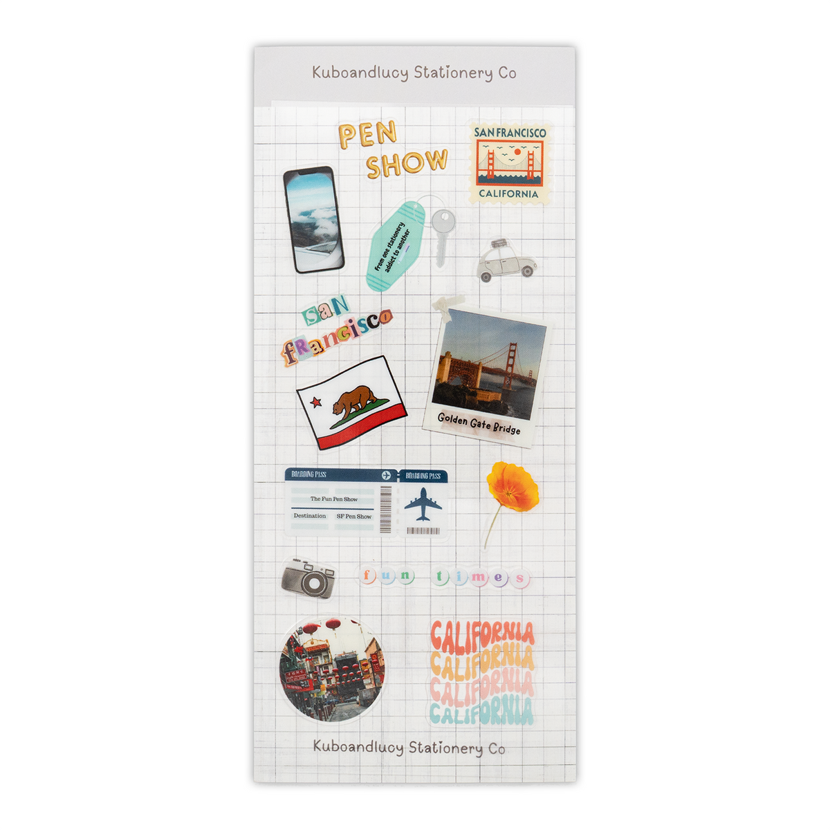 Kuboandlucy Stationery Co. x San Francisco - Pen Show Sticker Sheet