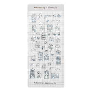 Kuboandlucy Stationery Co. Sticker Sheet - Doodle Houses
