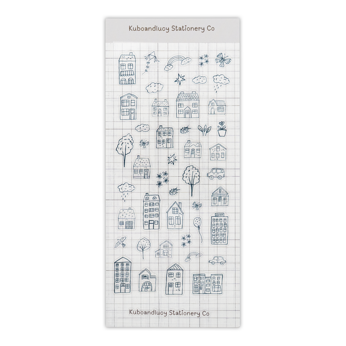 Kuboandlucy Stationery Co. Sticker Sheet - Doodle Houses