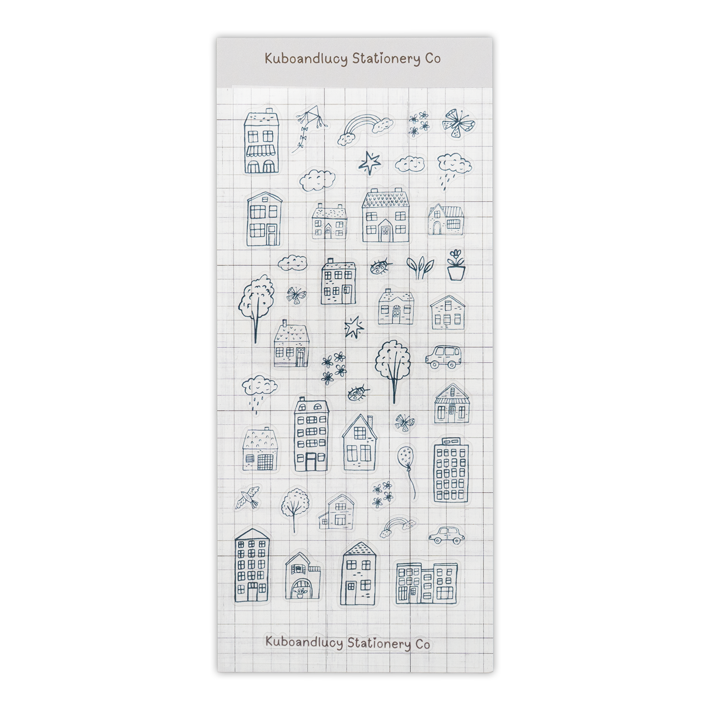 Kuboandlucy Stationery Co. Sticker Sheet - Doodle Houses
